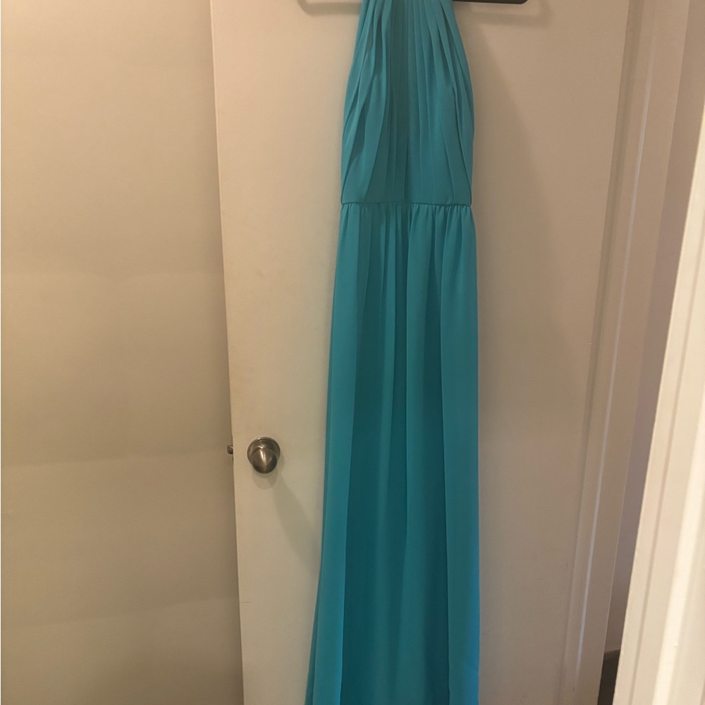 SORELLA VITA Teal Halter Maxi Dress